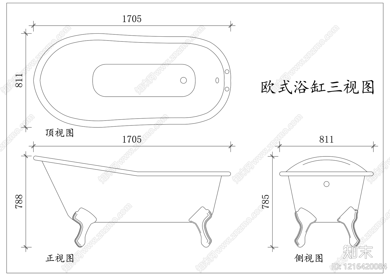 现代卫浴设施cad施工图下载【ID:1216420084】