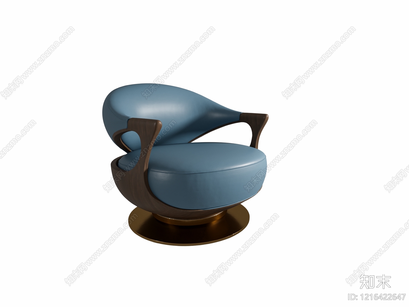 现代轻奢休闲椅3D模型下载【ID:1216422647】