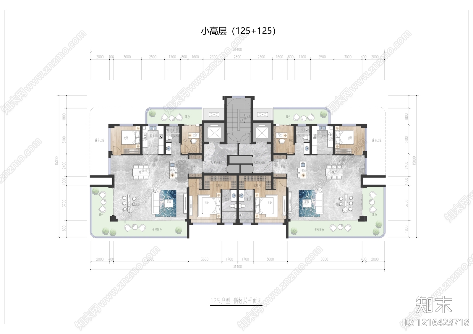 多层住宅cad施工图下载【ID:1216423718】