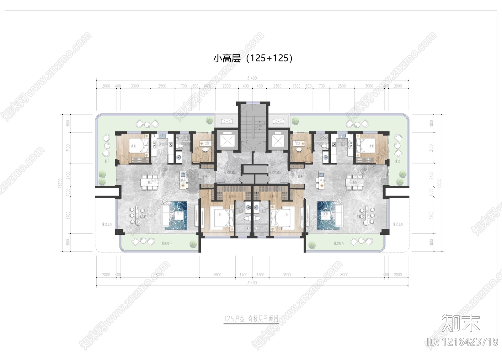 多层住宅cad施工图下载【ID:1216423718】