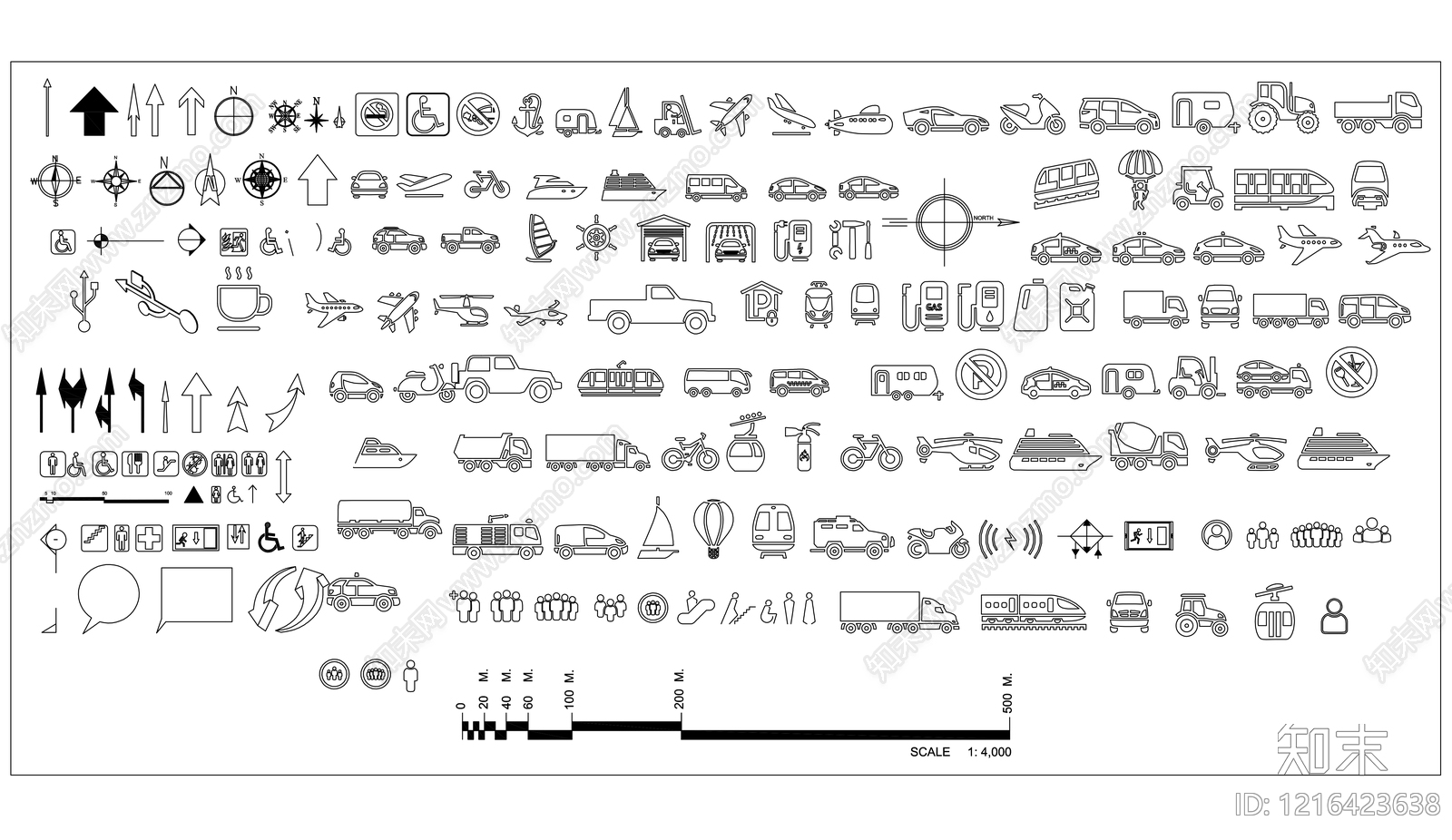 现代标识图库施工图下载【ID:1216423638】