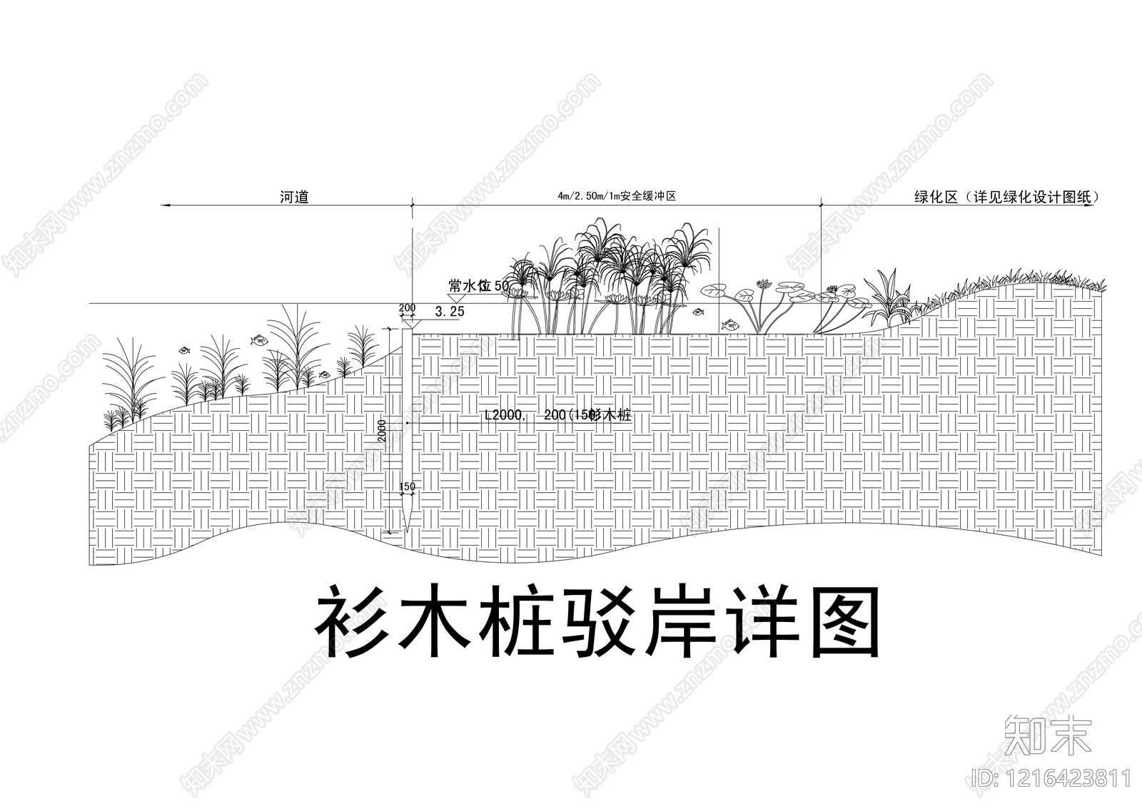 公园湖泊水域区施工图下载【ID:1216423811】