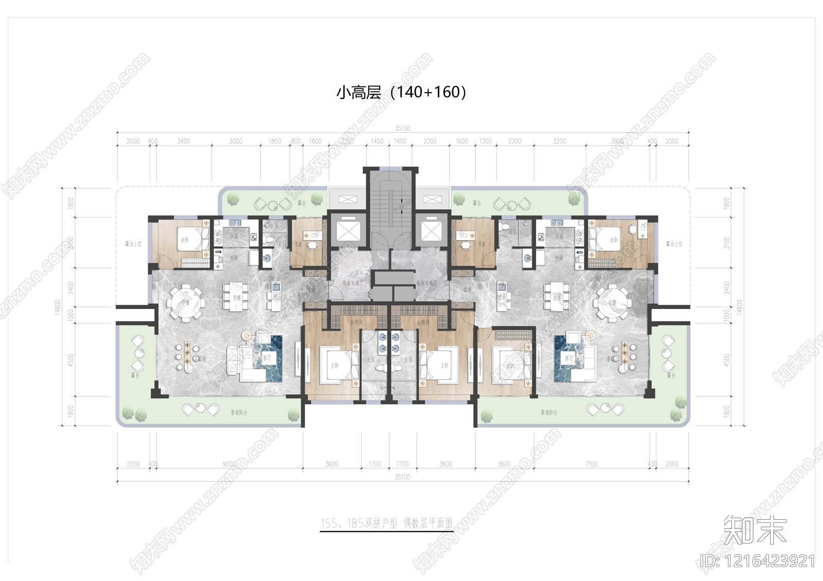 多层住宅cad施工图下载【ID:1216423921】