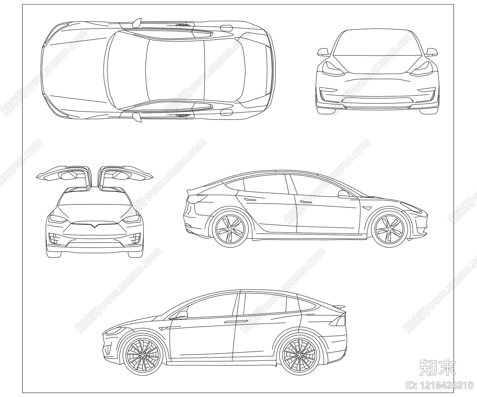 现代交通工具图库施工图下载【ID:1216424210】