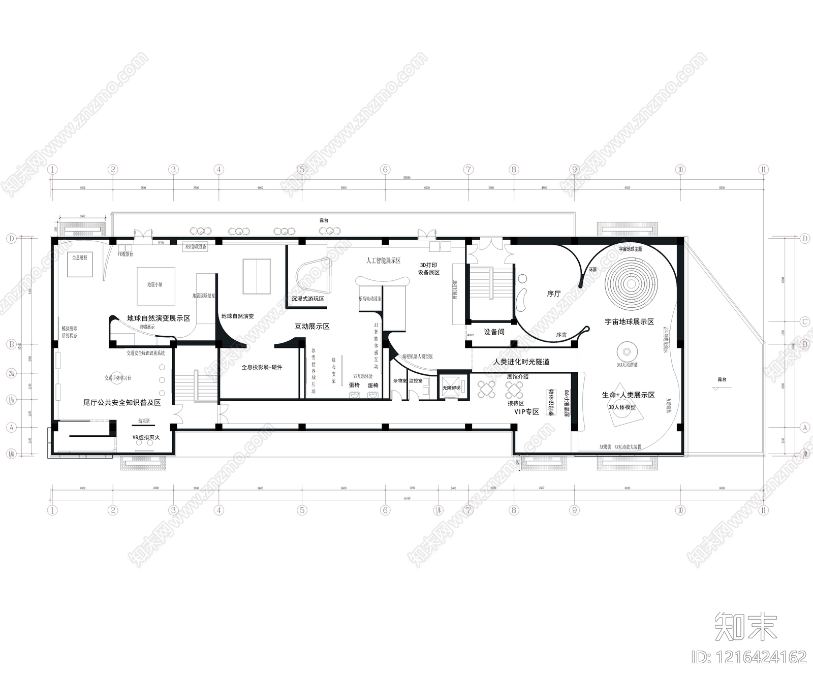 科技展厅施工图下载【ID:1216424162】