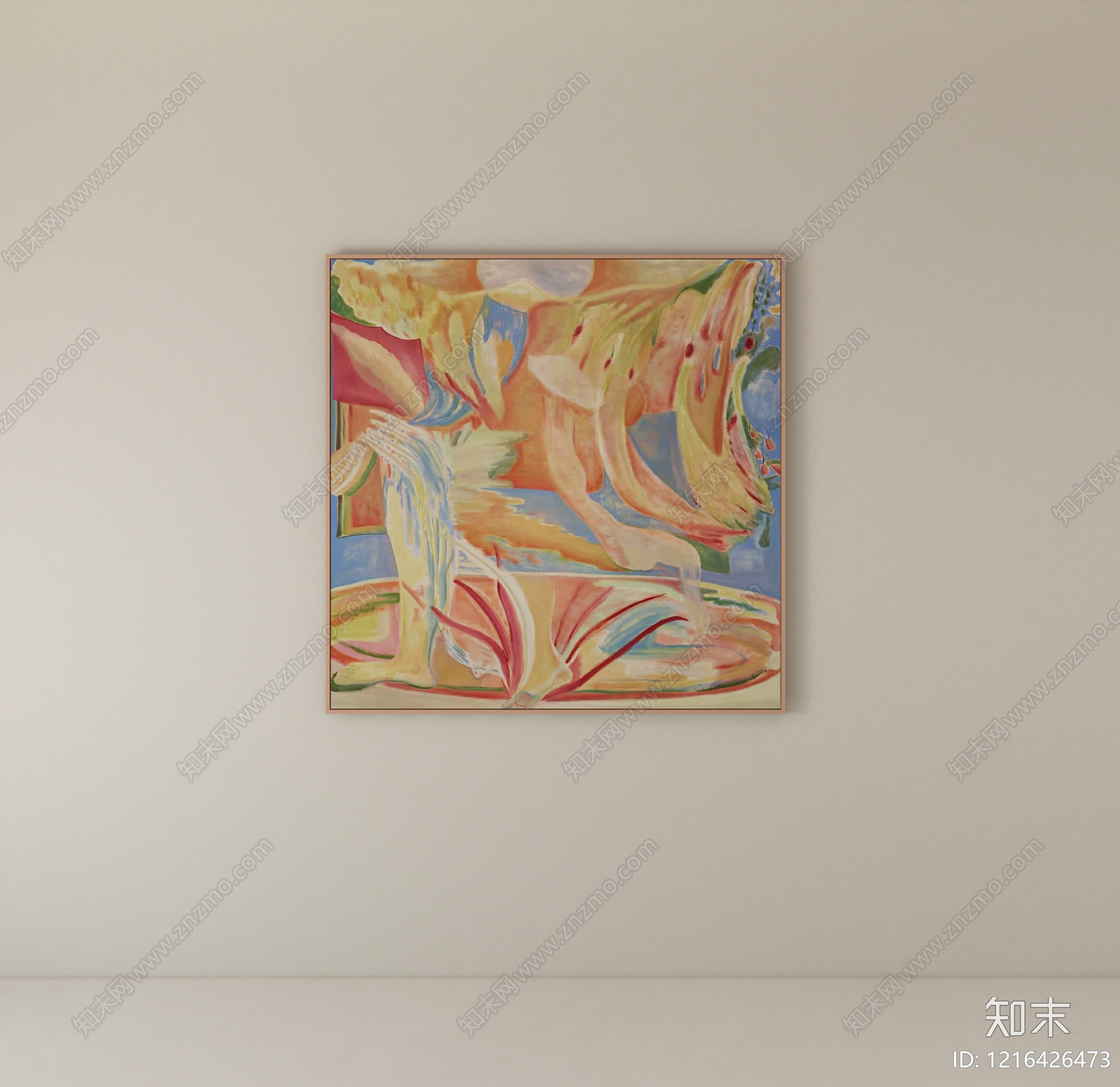 现代挂画SU模型下载【ID:1216426473】