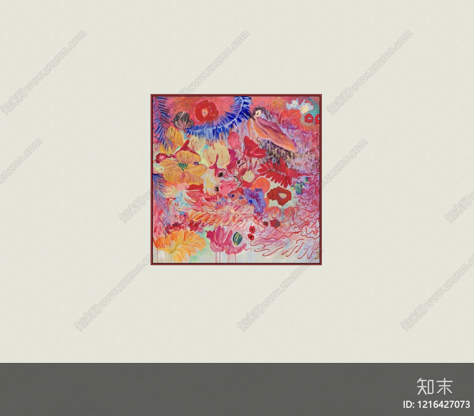 现代挂画SU模型下载【ID:1216427073】