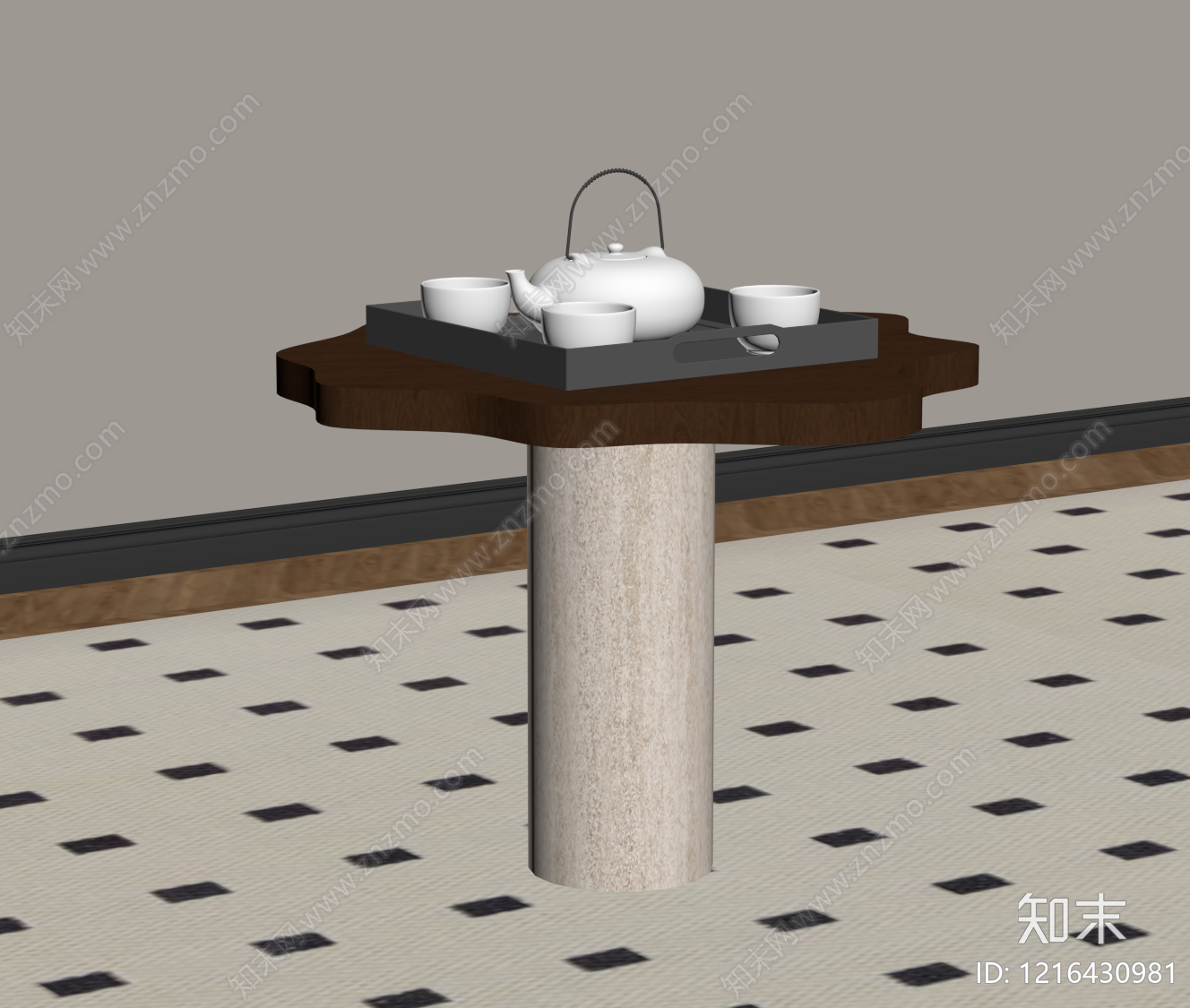 现代边几SU模型下载【ID:1216430981】