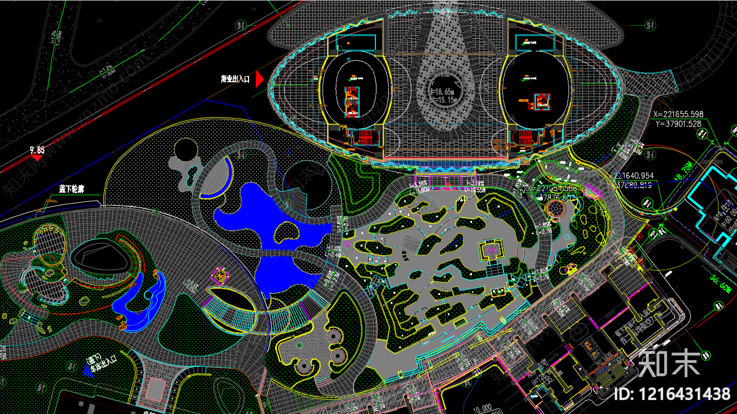 现代轻奢庭院施工图下载【ID:1216431438】