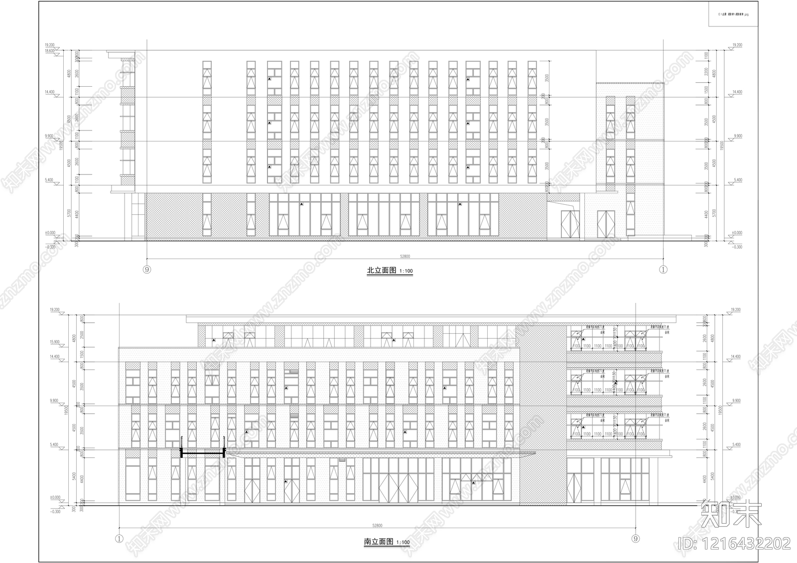 现代学校建筑cad施工图下载【ID:1216432202】