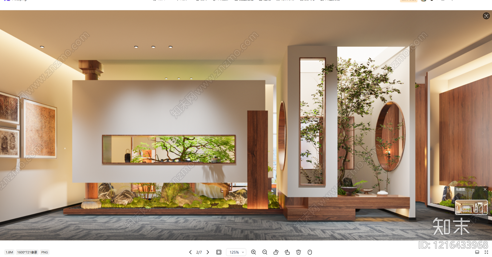 新中式整体办公空间施工图下载【ID:1216433968】