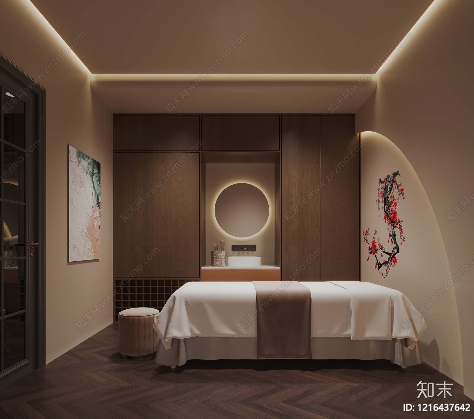新中式美容院3D模型下载【ID:1216437642】