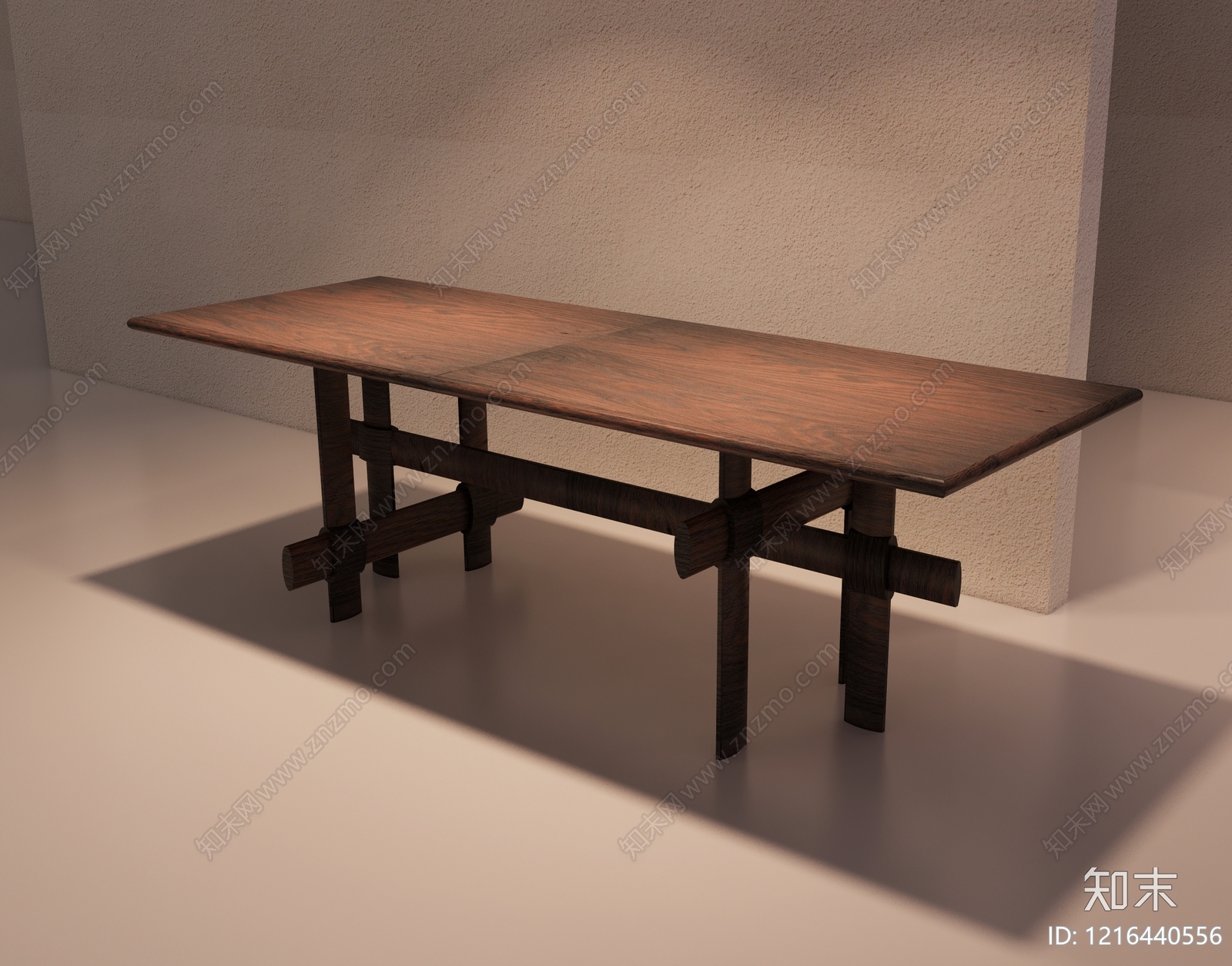 中古风餐桌3D模型下载【ID:1216440556】