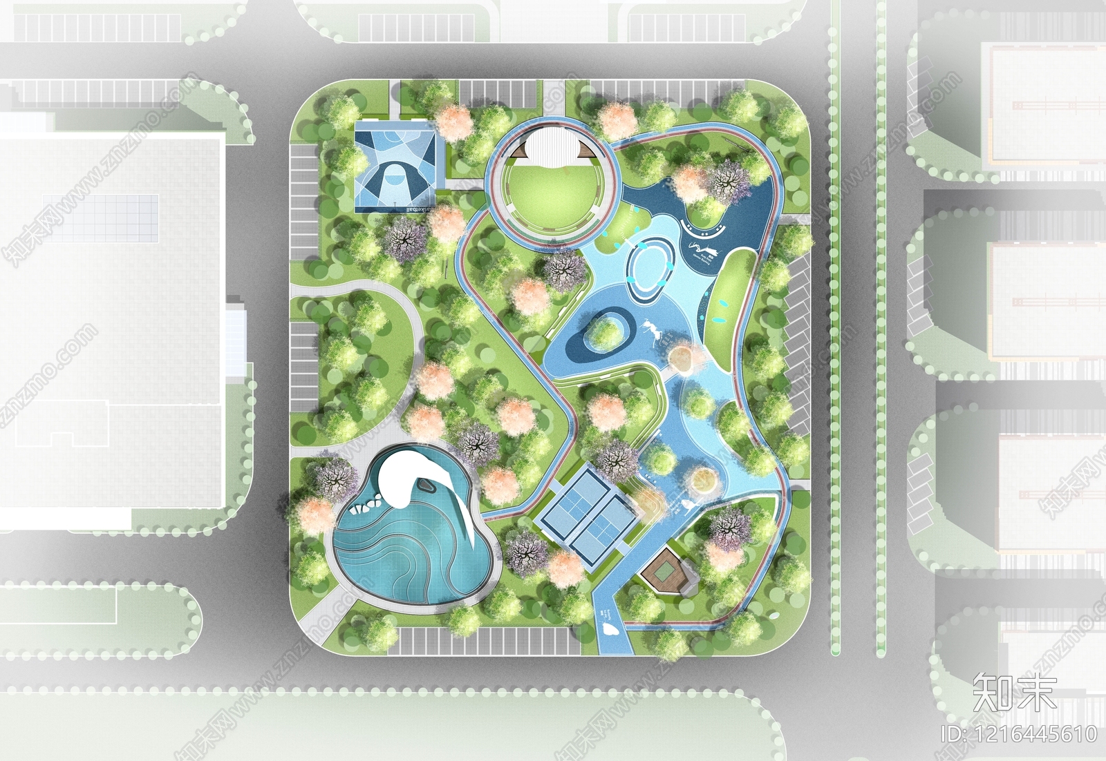 体育公园施工图下载【ID:1216445610】