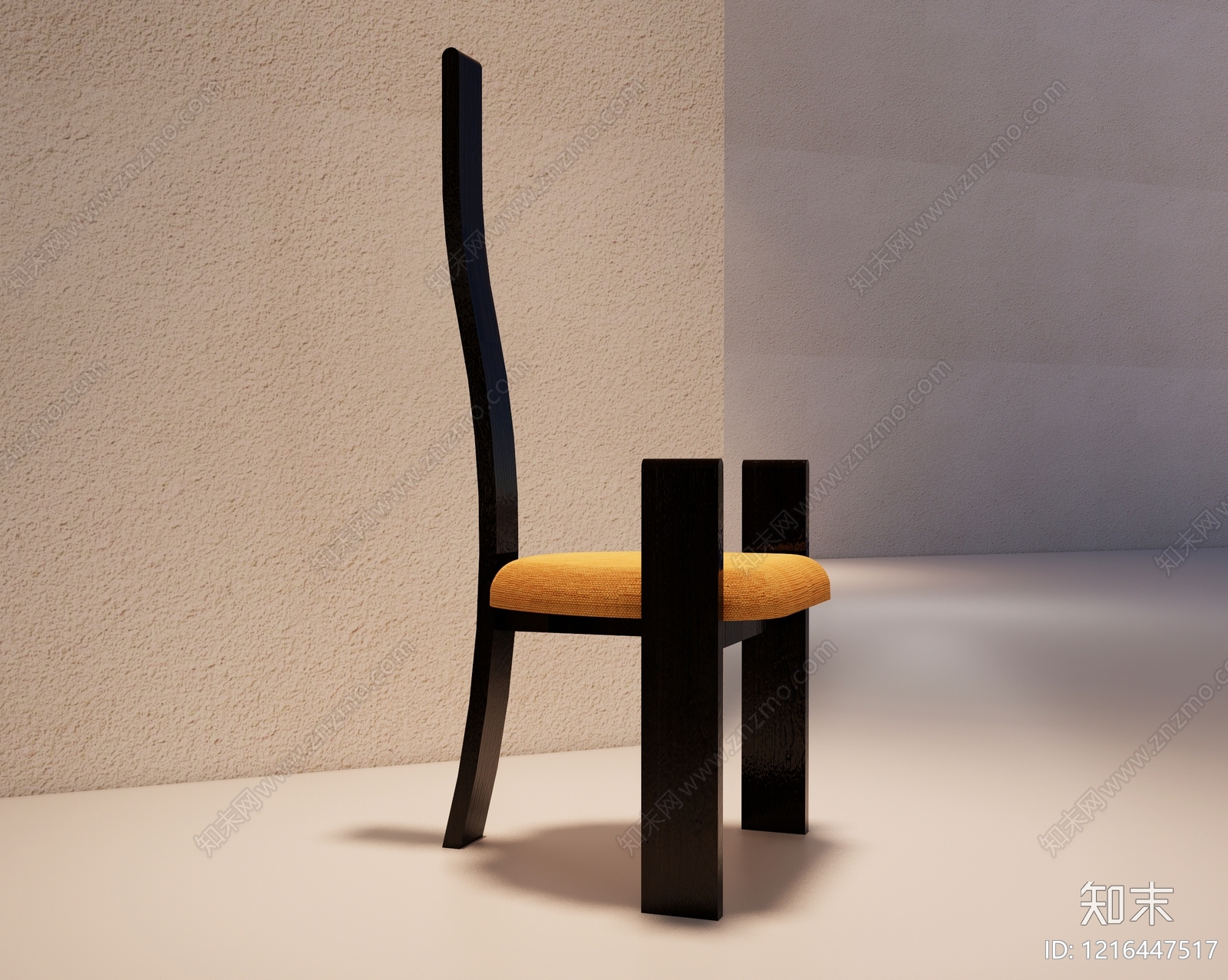 极简主义餐椅3D模型下载【ID:1216447517】