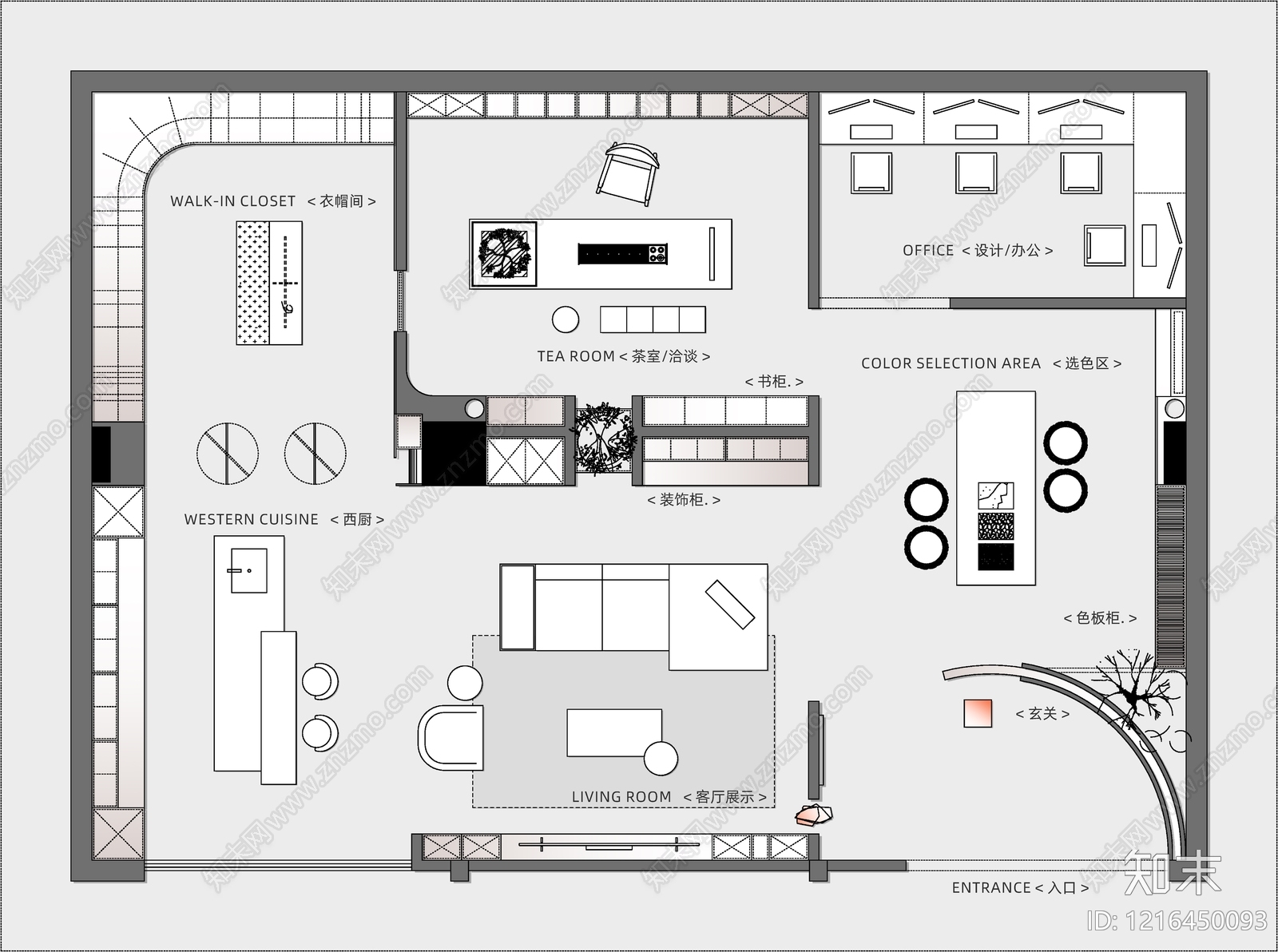 家具展厅施工图下载【ID:1216450093】