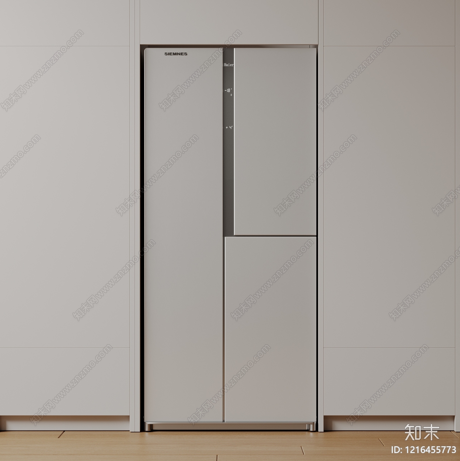 极简冰箱SU模型下载【ID:1216455773】