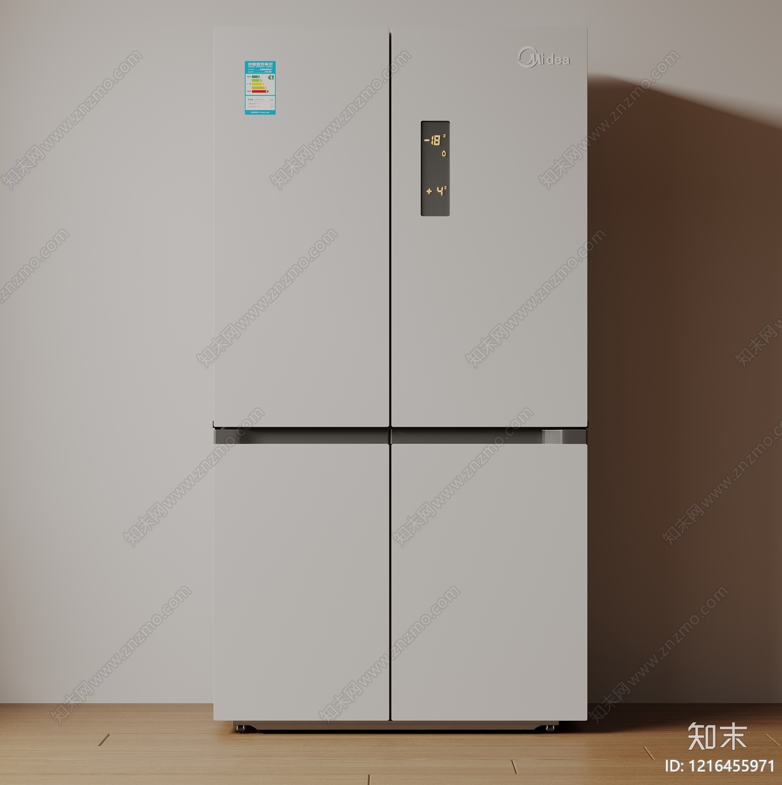 现代简约冰箱3D模型下载【ID:1216455971】