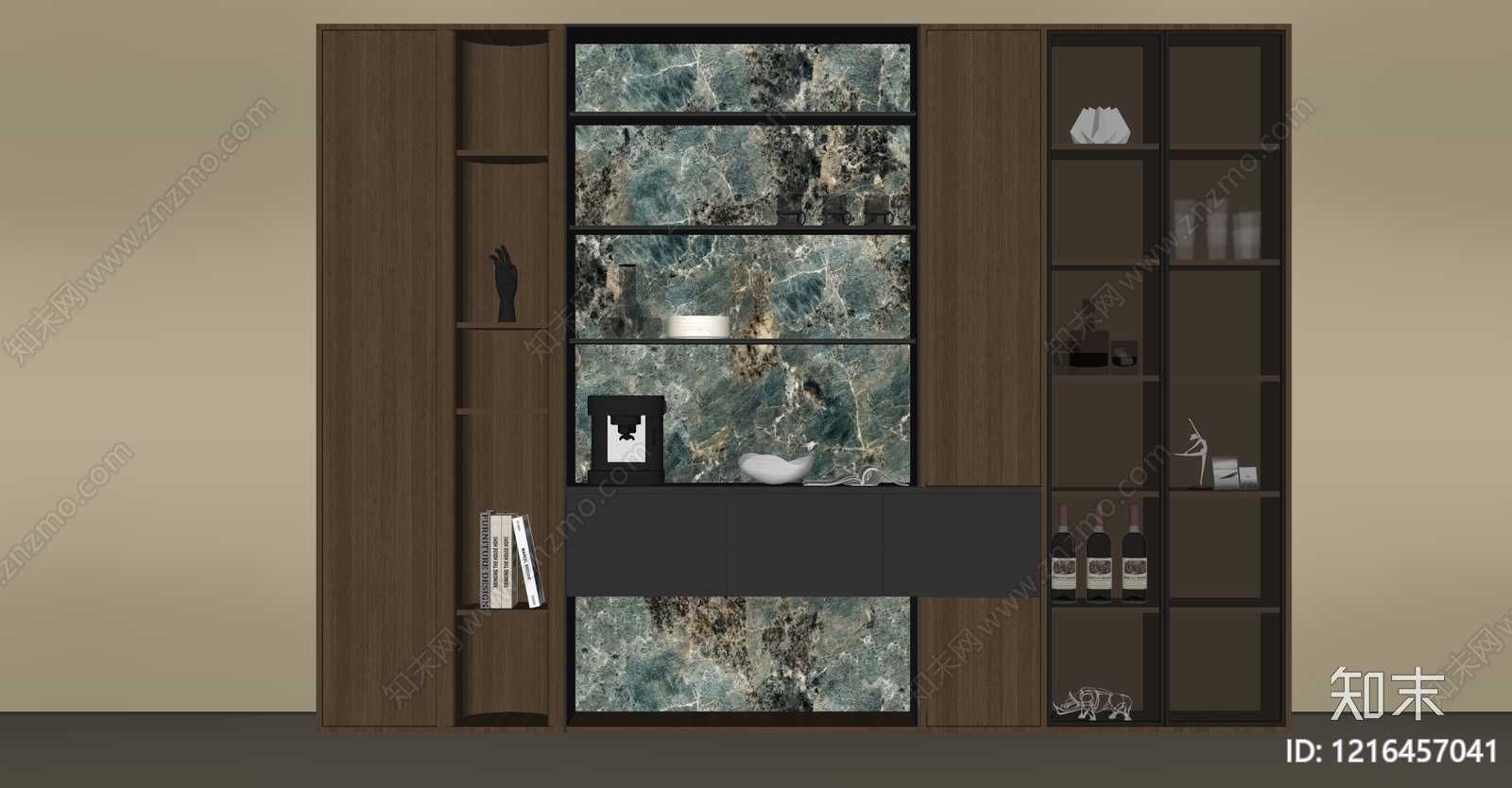 意式极简餐边柜SU模型下载【ID:1216457041】