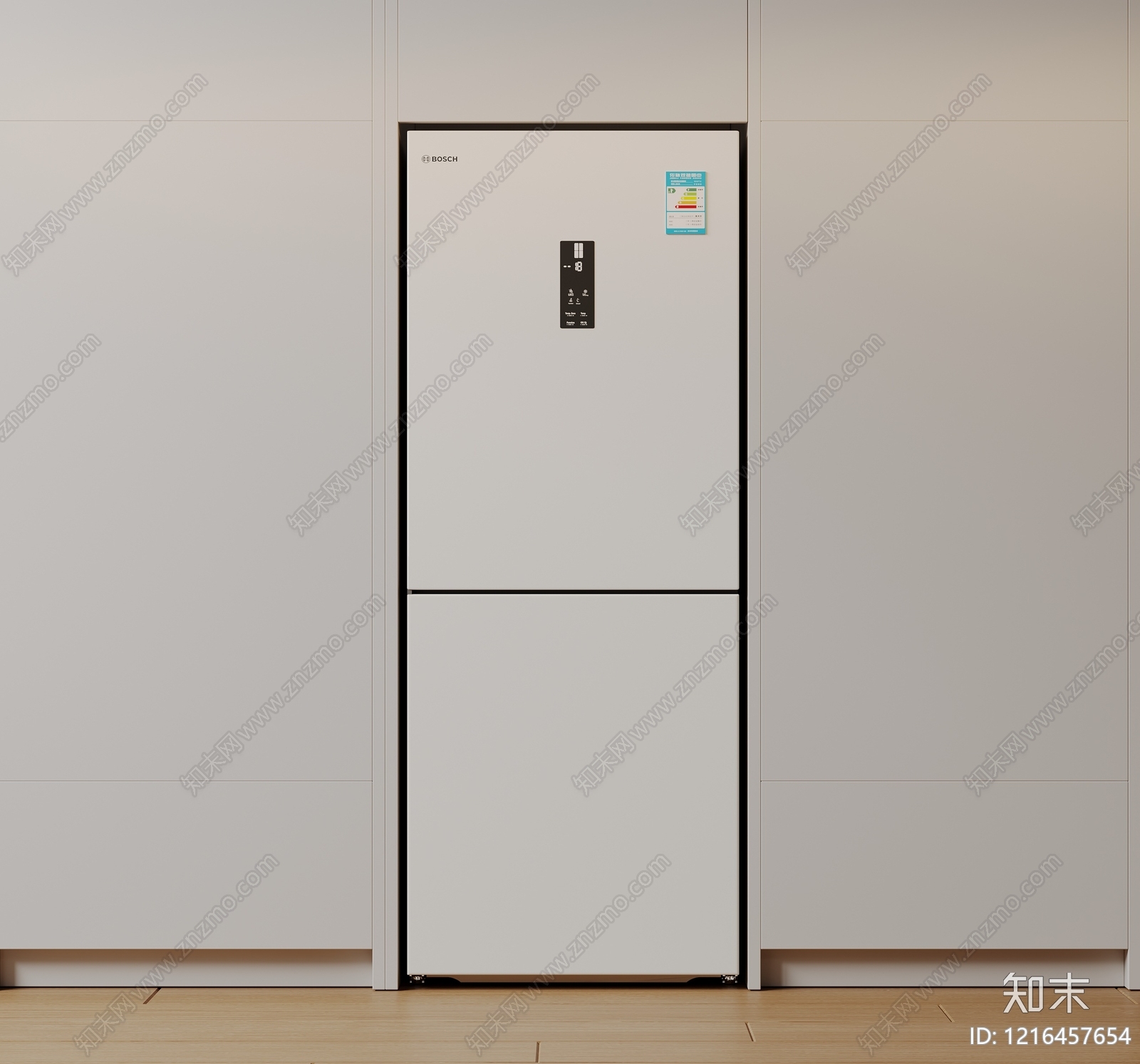 现代简约冰箱3D模型下载【ID:1216457654】