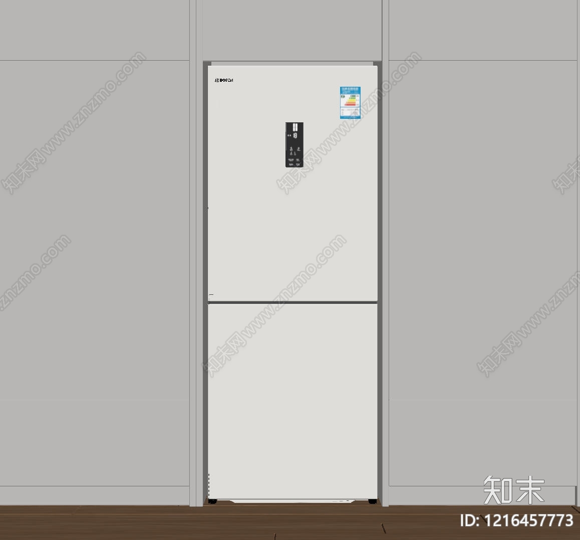 奶油风冰箱SU模型下载【ID:1216457773】