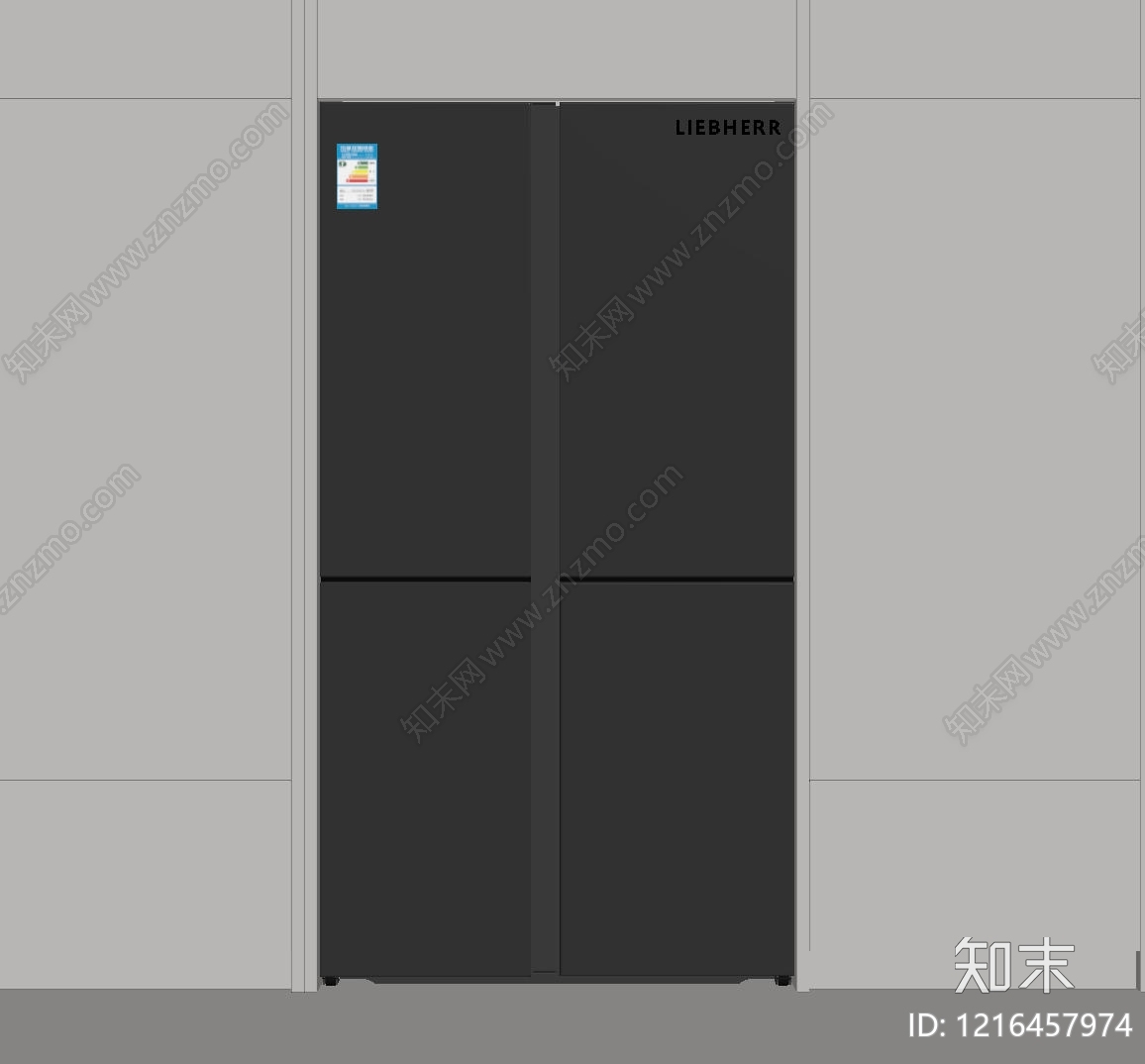 极简冰箱SU模型下载【ID:1216457974】
