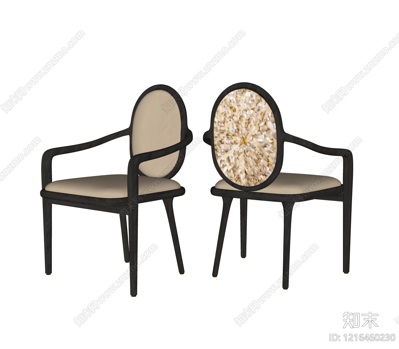新中式餐椅SU模型下载【ID:1216460230】
