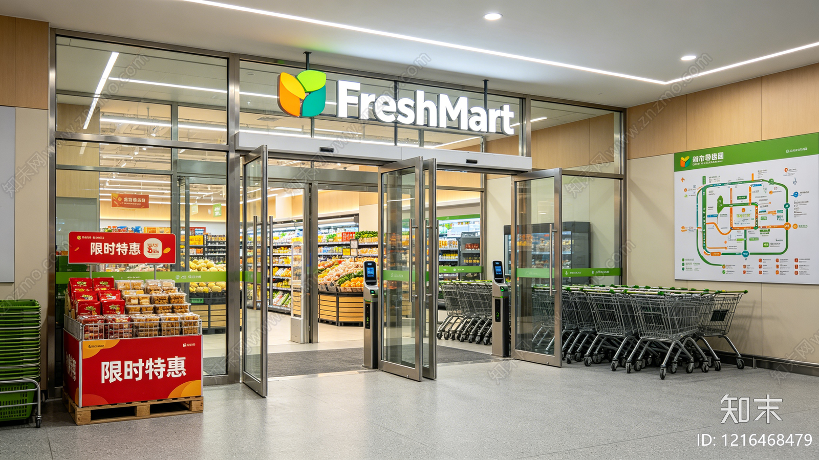 现代商场贴图下载【ID:1216468479】