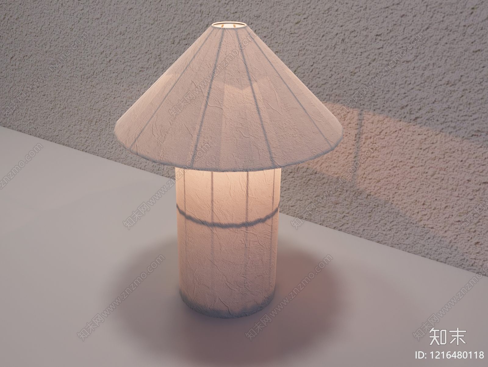 日式侘寂风台灯3D模型下载【ID:1216480118】