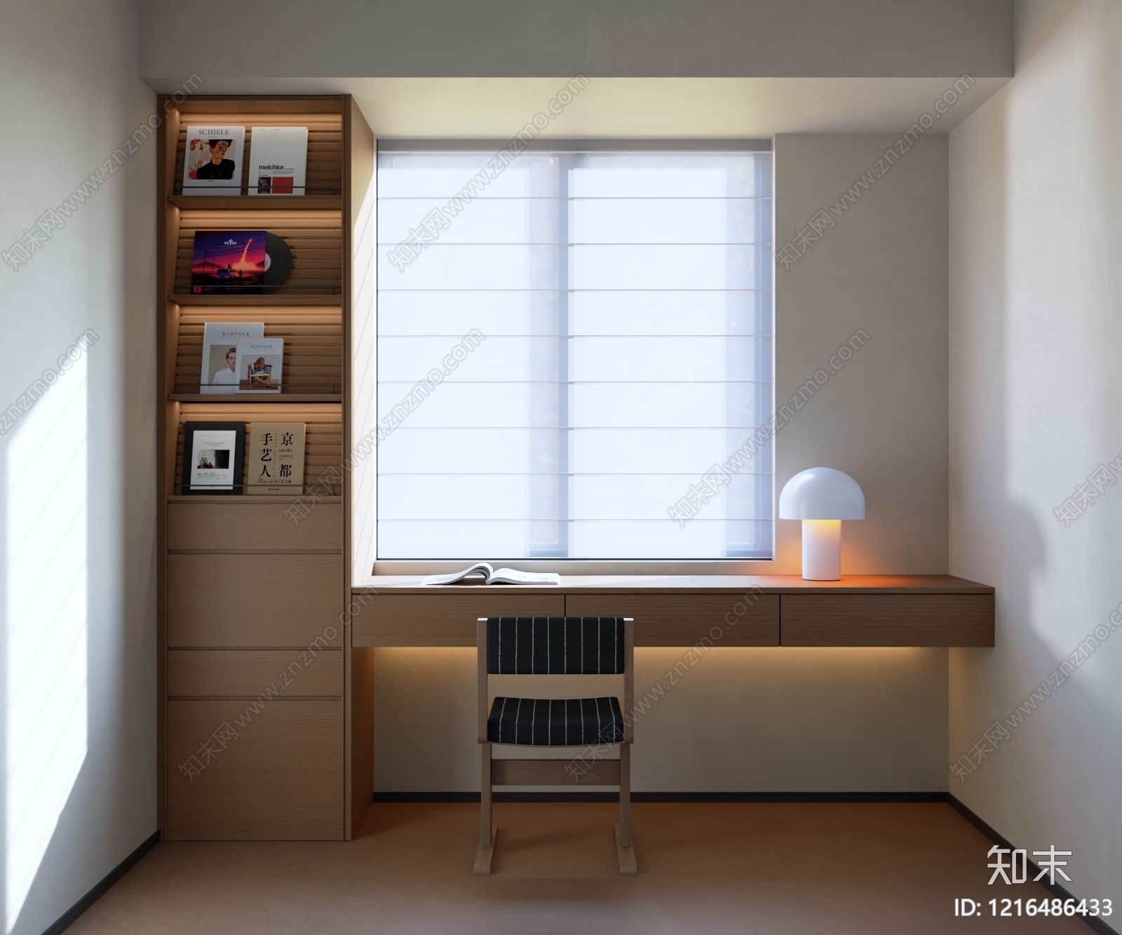 日式书桌3D模型下载【ID:1216486433】