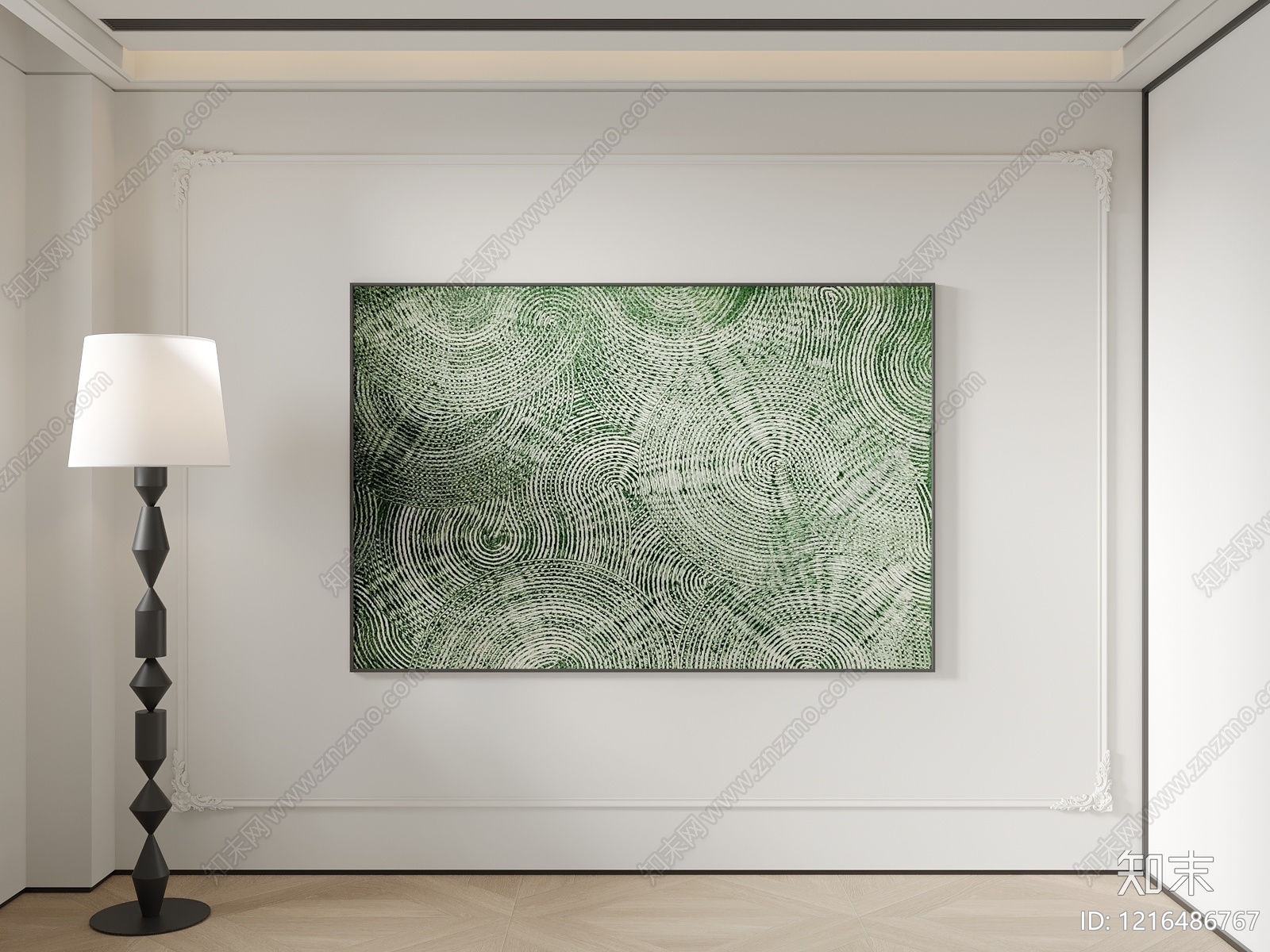 现代简约挂画3D模型下载【ID:1216486767】