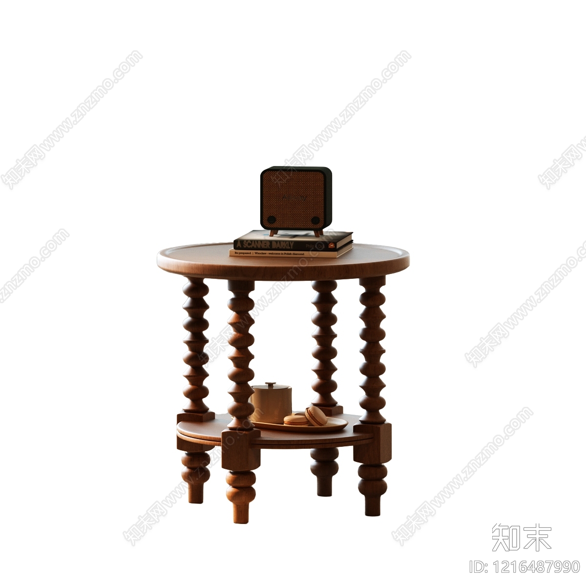 中古风边几3D模型下载【ID:1216487990】