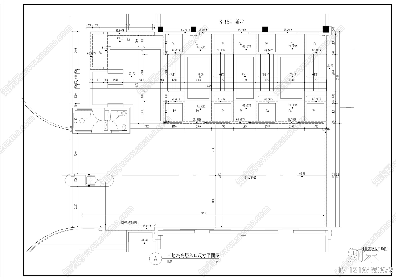 小区主入口cad施工图下载【ID:1216489672】