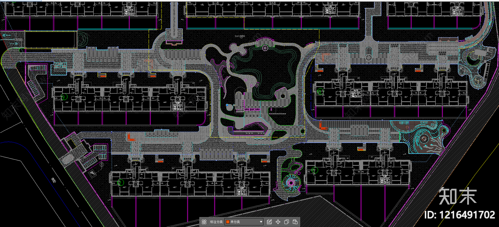 示范区景观cad施工图下载【ID:1216491702】