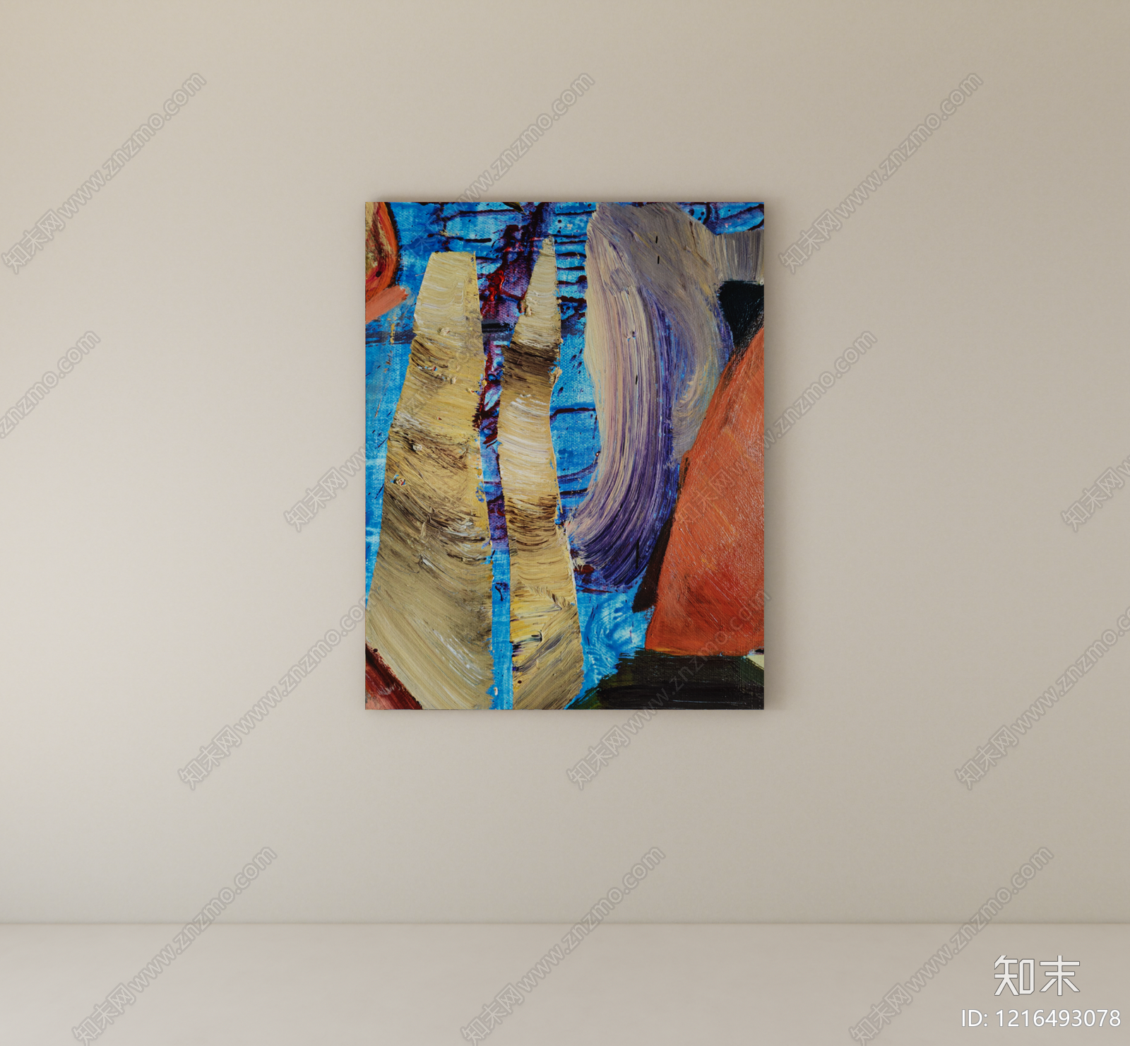 现代挂画SU模型下载【ID:1216493078】