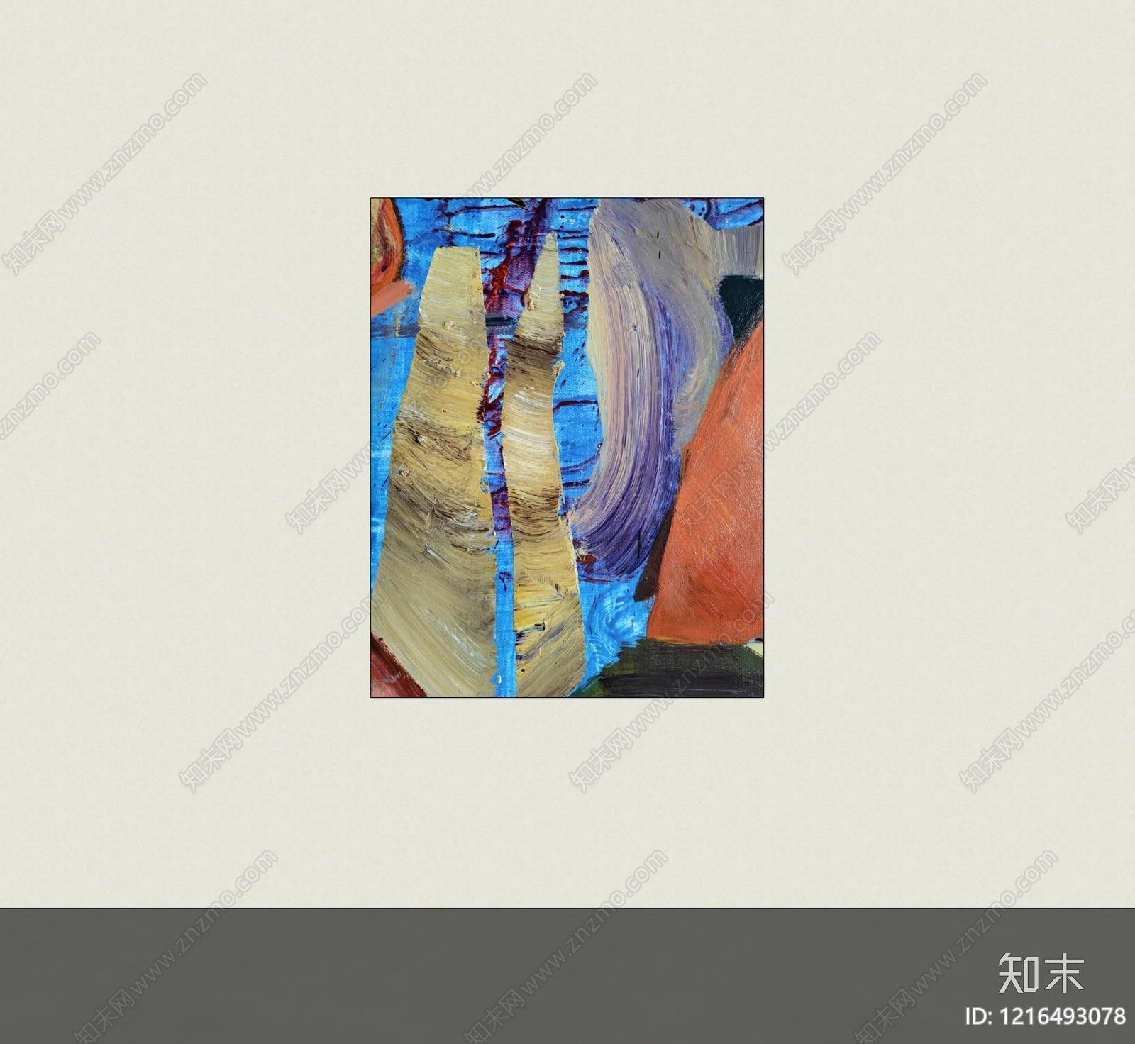 现代挂画SU模型下载【ID:1216493078】