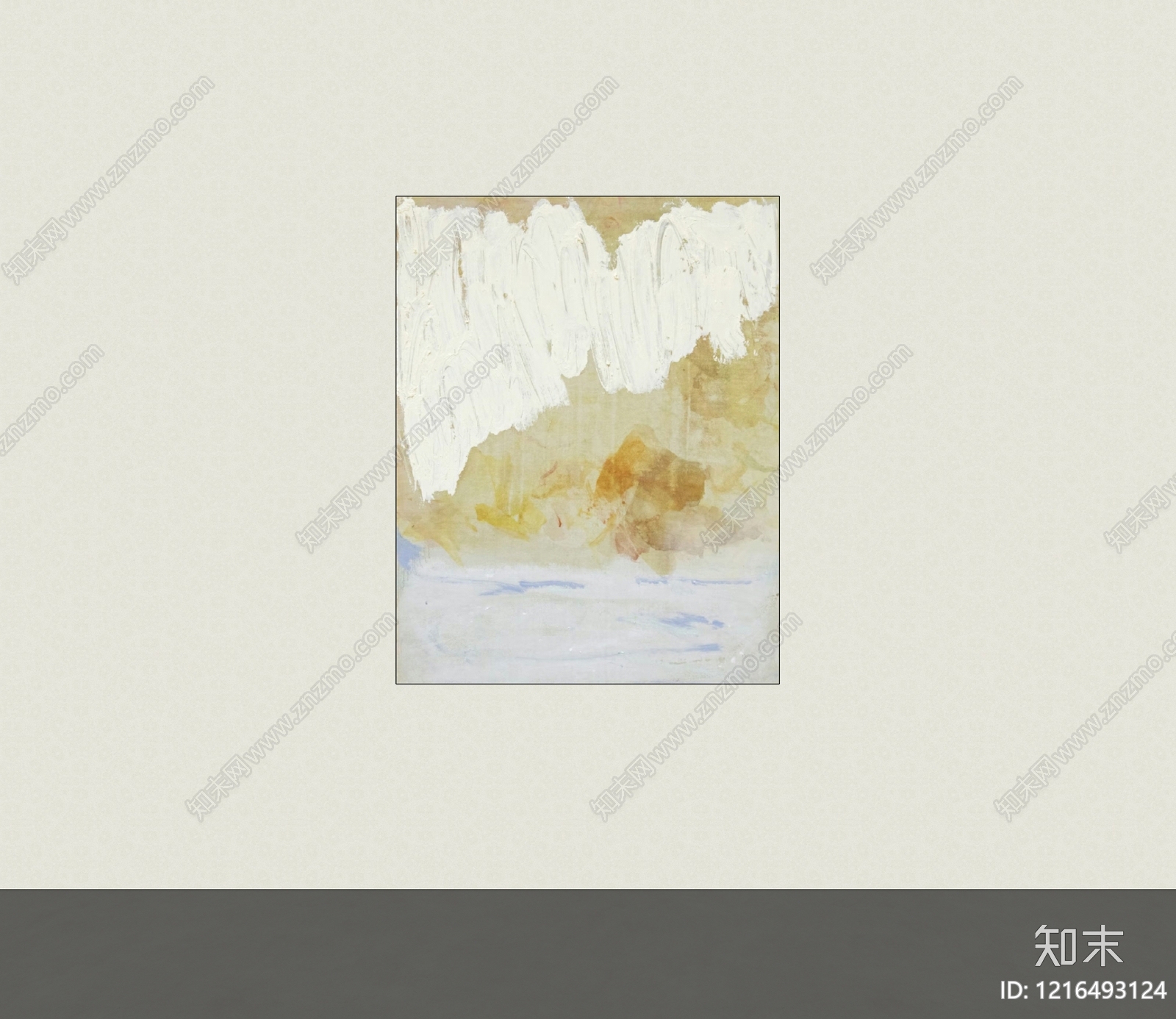 奶油风挂画SU模型下载【ID:1216493124】