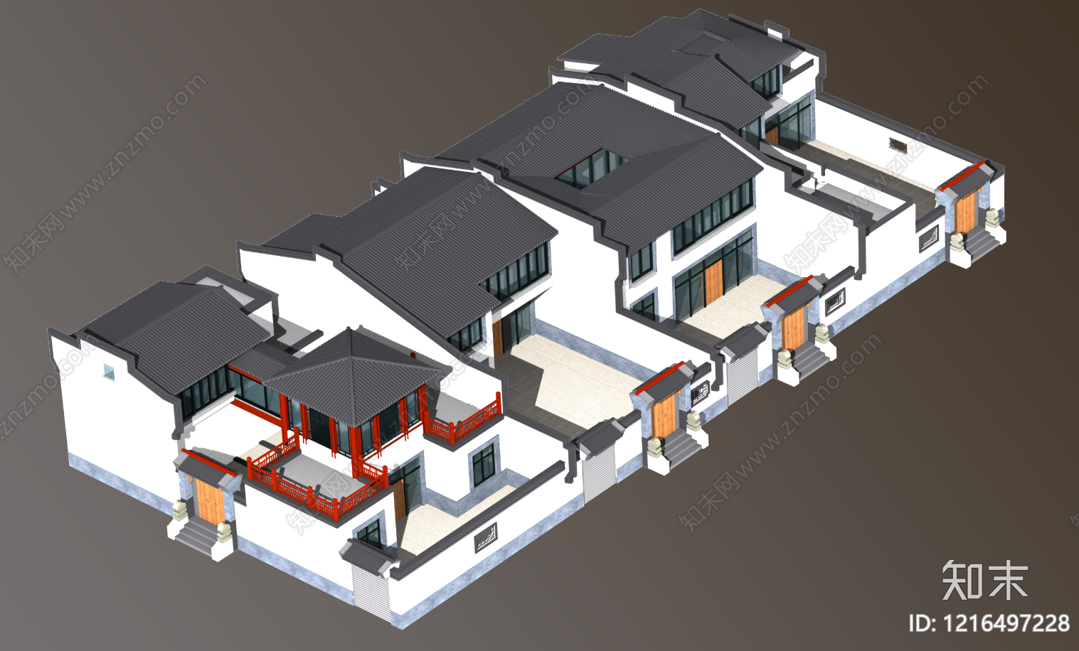 中式四合院施工图下载【ID:1216497228】