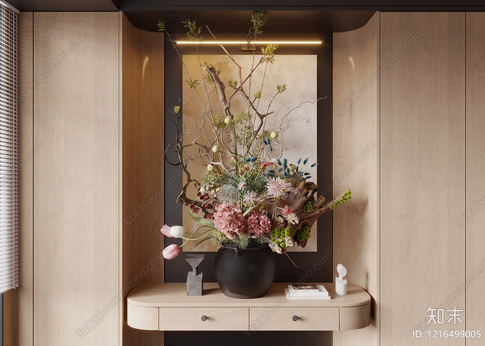 原木风花瓶SU模型精品下载_SketchUp模型_知末网