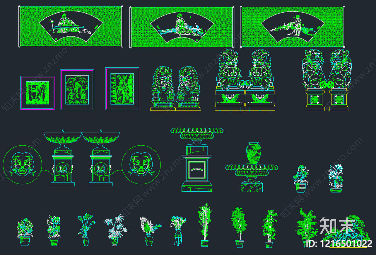中庭绿化施工图下载【ID:1216501022】