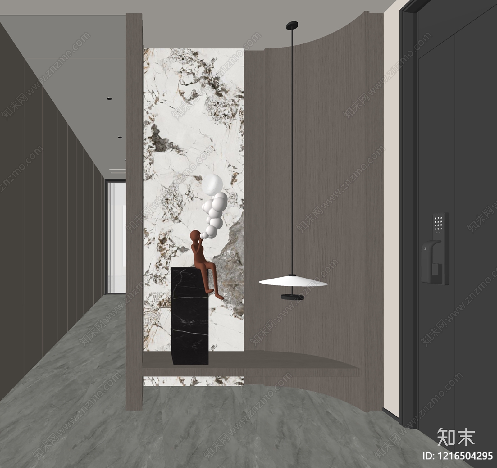 现代简约玄关SU模型下载【ID:1216504295】