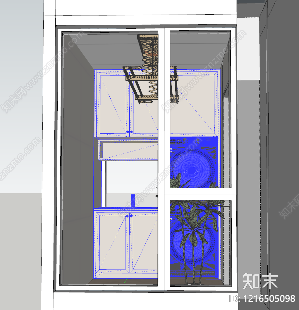奶油风客餐厅SU模型下载【ID:1216505098】