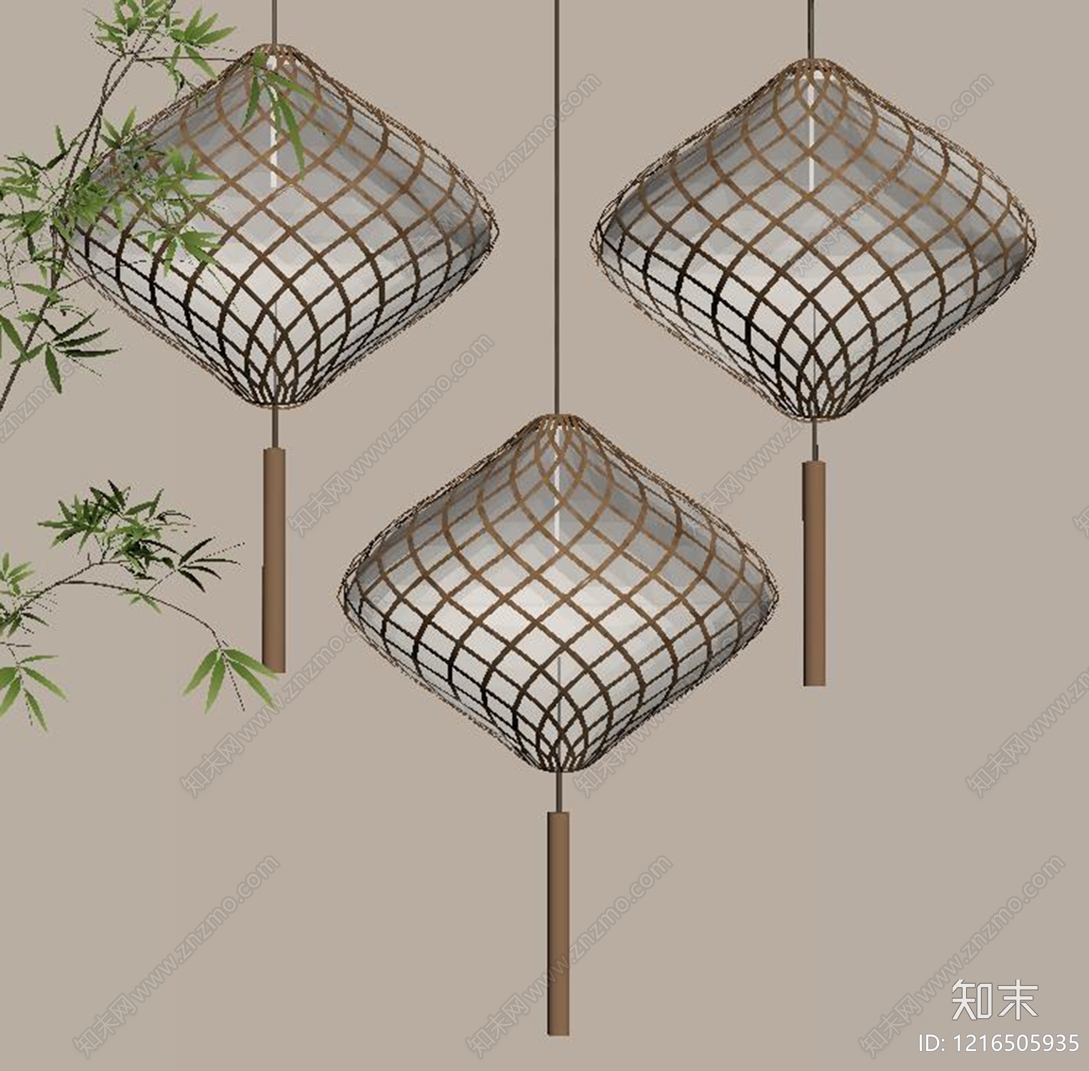 新中式灯笼3D模型下载【ID:1216505935】