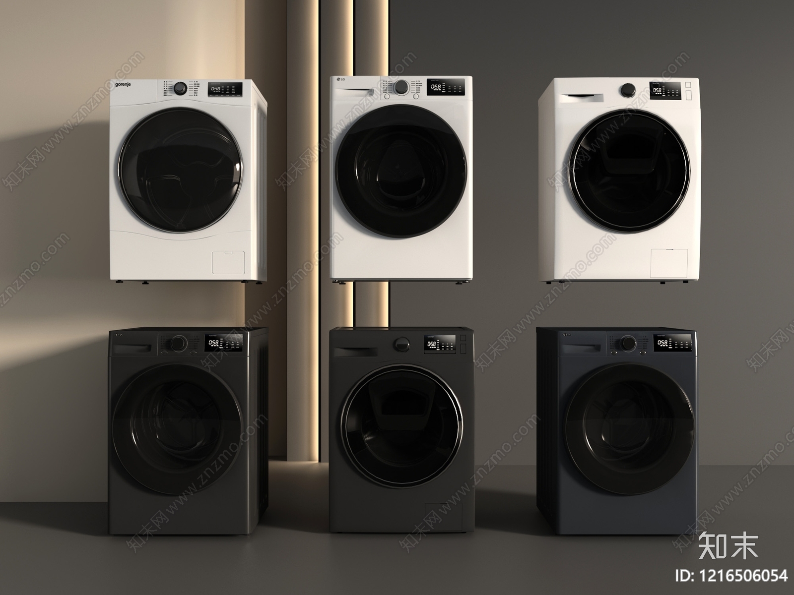 极简洗衣机3D模型下载【ID:1216506054】