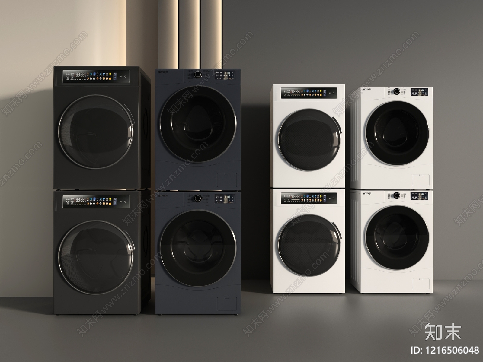极简主义洗衣机3D模型下载【ID:1216506048】