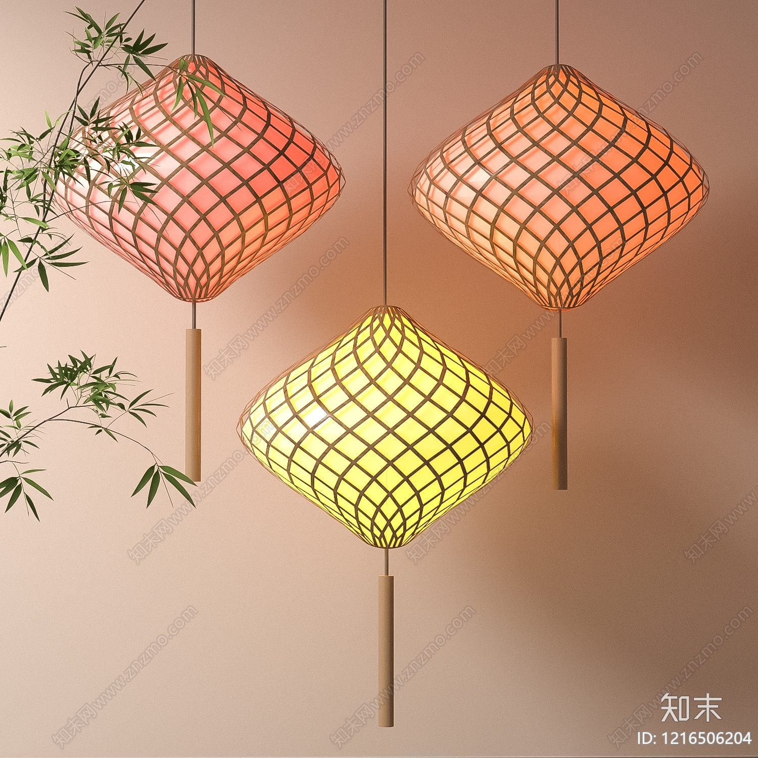 新中式灯笼SU模型下载【ID:1216506204】