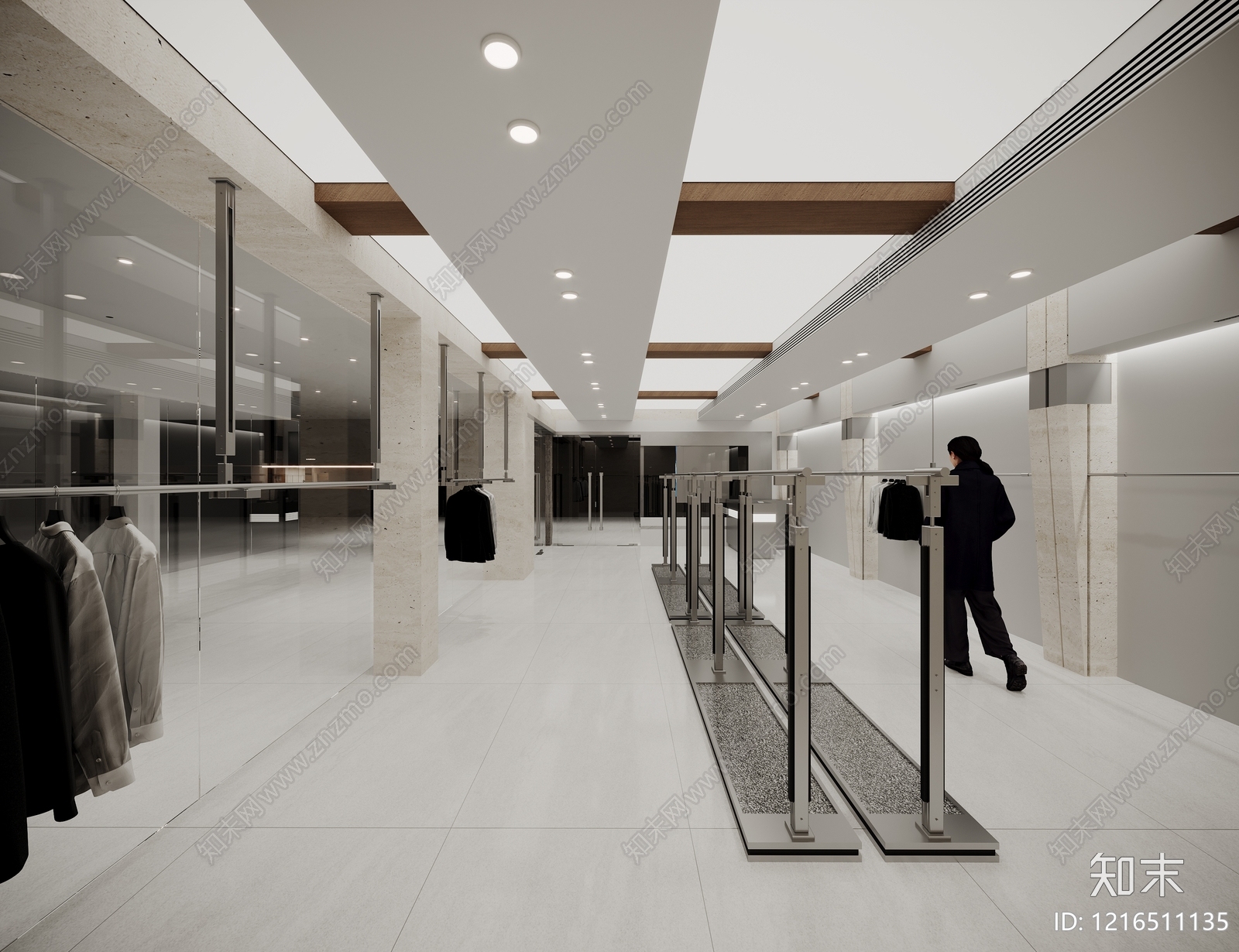 极简服装店3D模型下载【ID:1216511135】