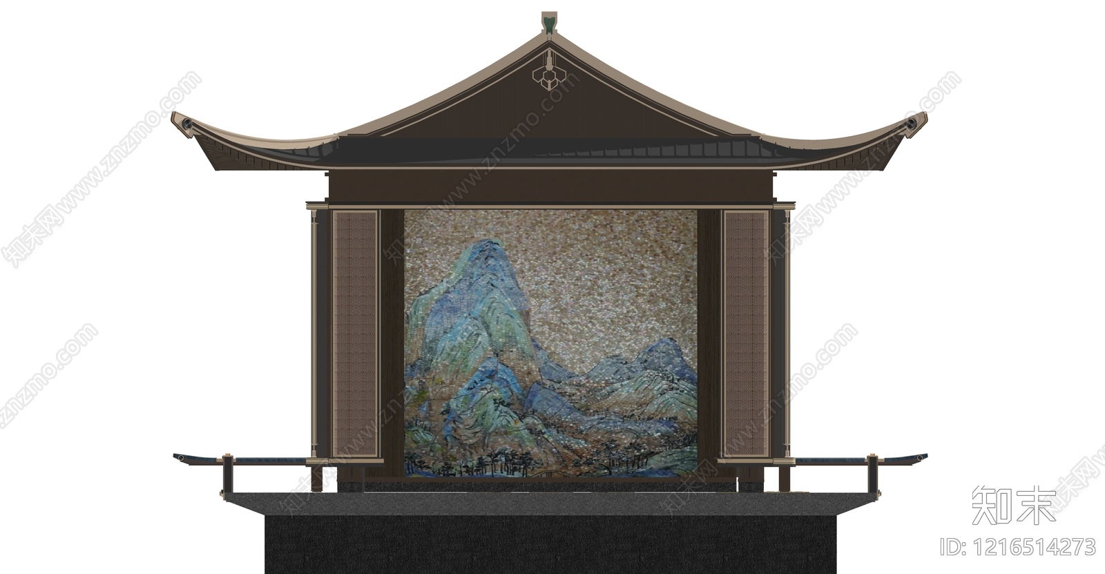 新中式小公建SU模型下载【ID:1216514273】