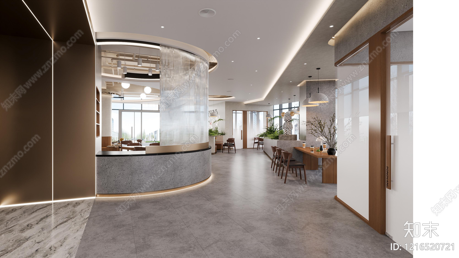 现代整体办公空间施工图下载【ID:1216520721】