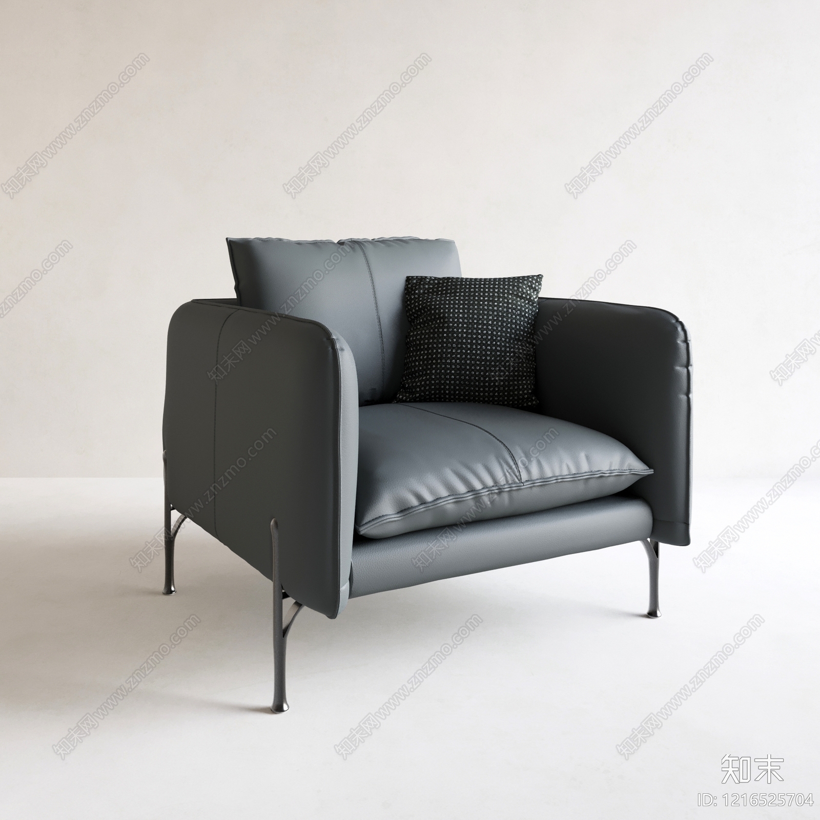 极简单人沙发3D模型下载【ID:1216525704】